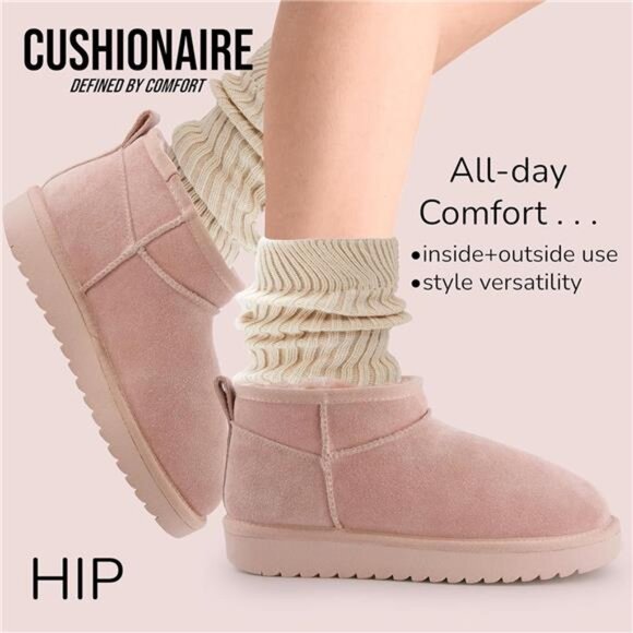 Hip 2 Genuine Suede Ankle Boots for Women, Cozy Faux Shearling - Picture 6 of 8